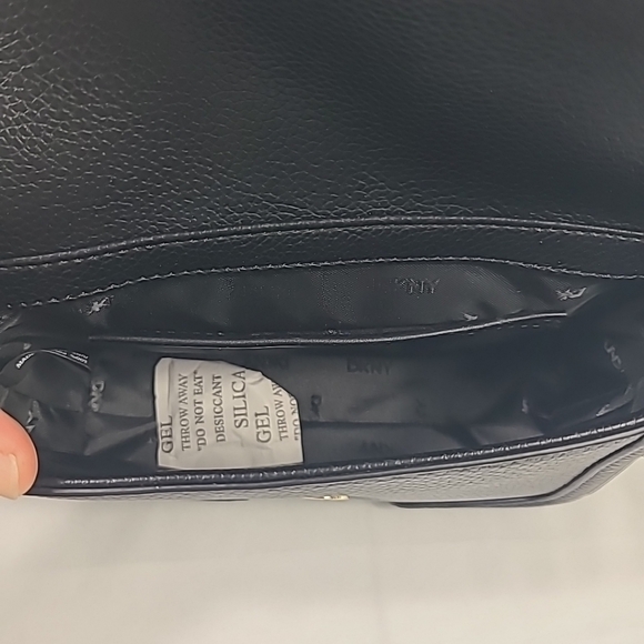 NWT DKNY Maxxe Mini Flap Crossbody Bag Black Gold Hardware 7.5"x5" RETAIL $139 - Picture 10 of 10